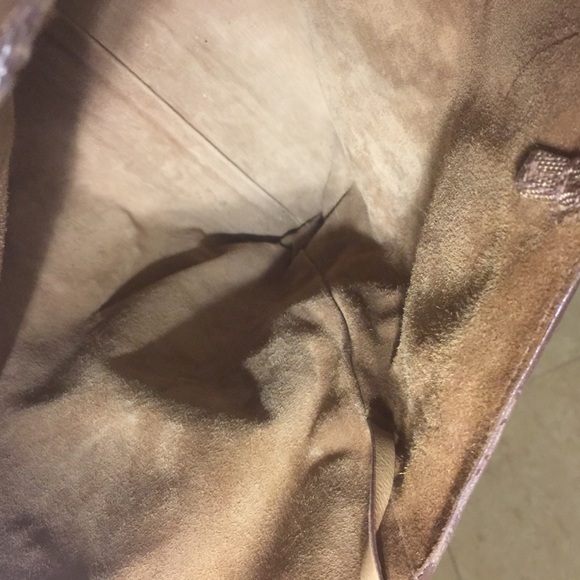 VINTAGE PRADA VERY RARE MIRROR BEIGE TOTE BAG - Picture 11 of 12